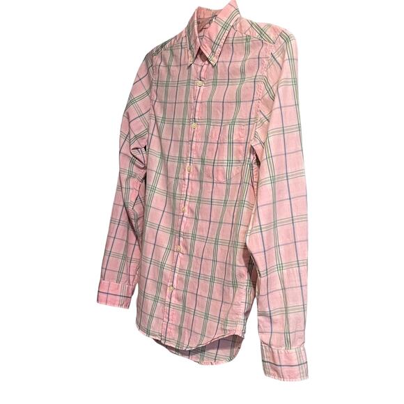 GANT BIRDIE MADRAS FITTED SHIRT, WOMENS, PINK GREEN BLUE PLAID, LONG SLEEVES - Picture 2 of 11